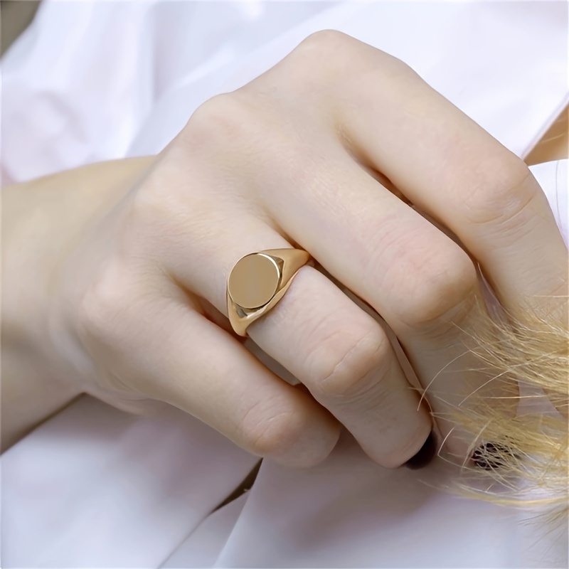 Geometric Circle Ring Stainless Steel Minimalist Punk Lightweight